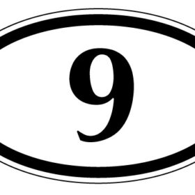 Numbers 1 To 21 9 vinyl sticker