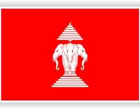 OLD LAO LAOS LAOTIAN FLAG VINYL STICKER