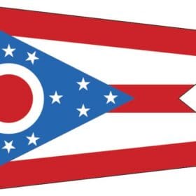 Ohio State Flag Wall Window Car Vinyl Sticker Decal