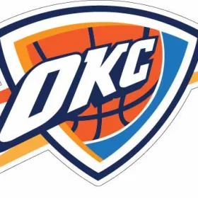 Oklahoma City Thunder NBA Logo Basketball vinyl sticker