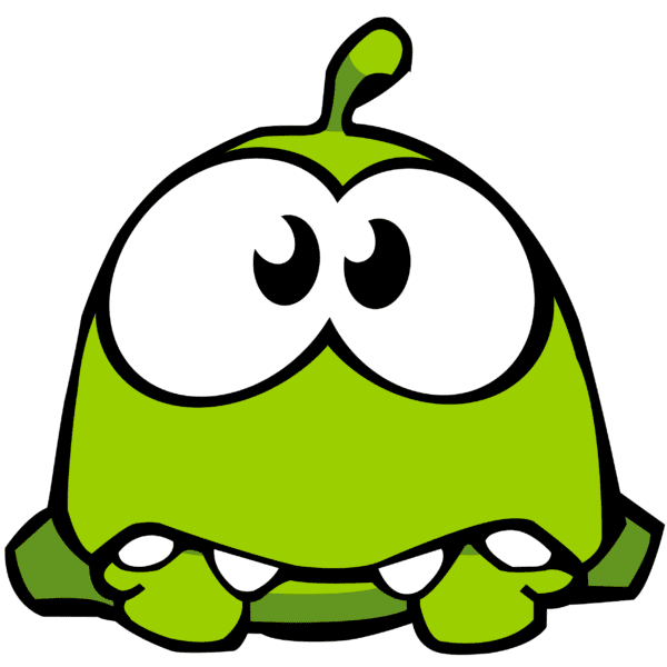 Om Nom Looking Sad Cut the Rope vinyl sticker