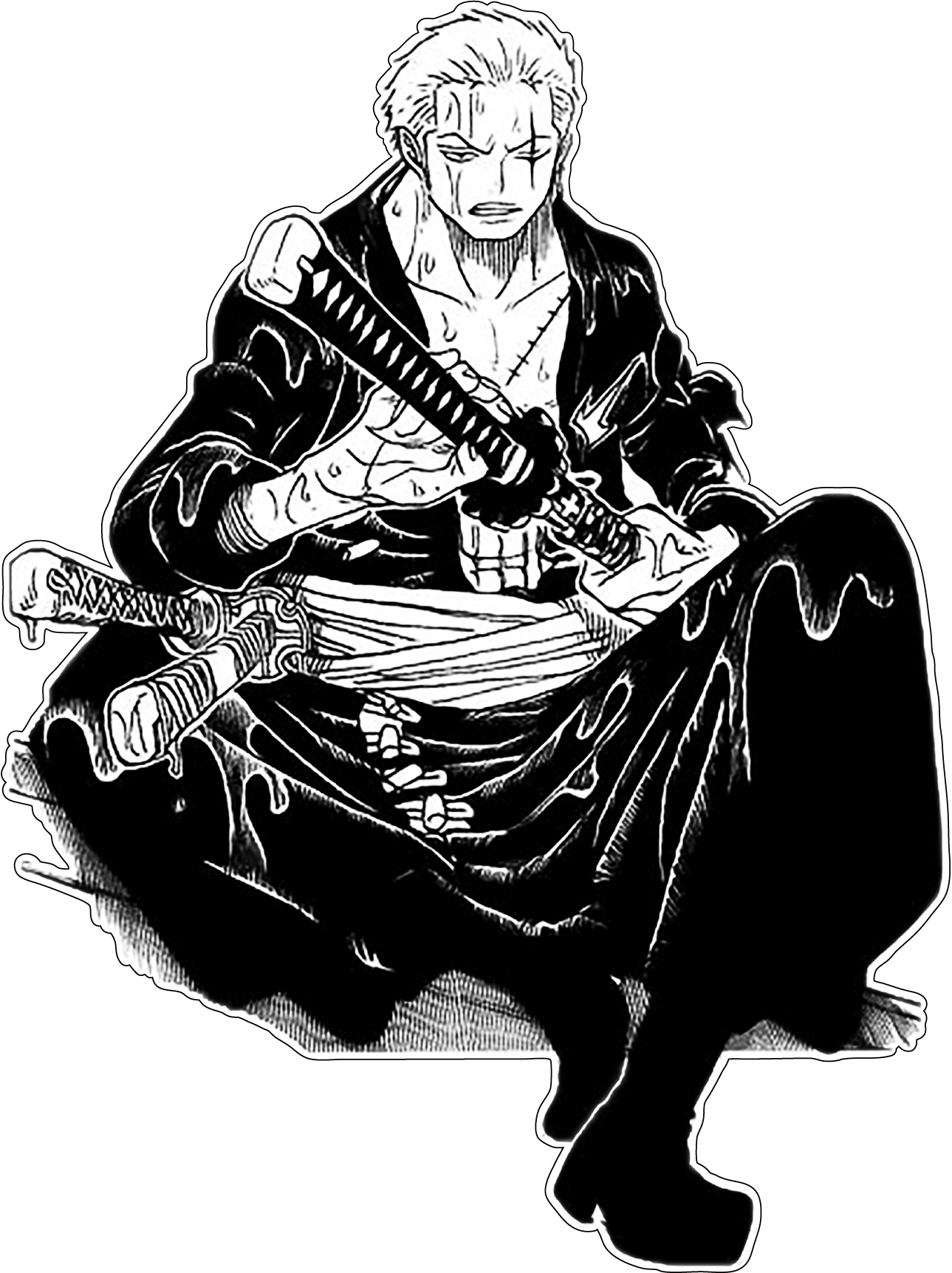 One Piece Roronoa Zoro vinyl sticker printed vinyl decal - AG Design