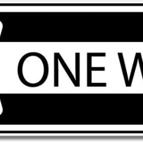 One Way Left Sign Wall Window Car Vinyl Sticker Decal