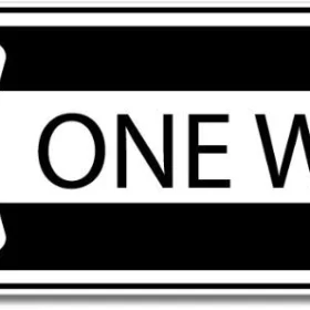 One Way Left Sign Wall Window Car Vinyl Sticker Decal