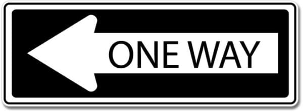 One Way Left Sign Wall Window Car Vinyl Sticker Decal