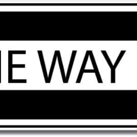 One Way Right Sign Wall Window Car Vinyl Sticker Decal