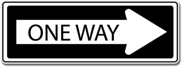 One Way Right Sign Wall Window Car Vinyl Sticker Decal