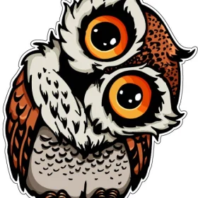 Owl Staring Funny vinyl sticker