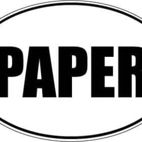 PAPER Oval Bumper Vinyl Sticker