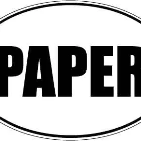 PAPER Oval Bumper Vinyl Sticker