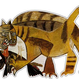 Pablo Picasso Cat Devouring A Bird 1939 vinyl sticker