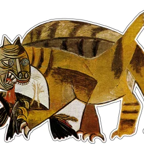 Pablo Picasso Cat Devouring A Bird 1939 vinyl sticker