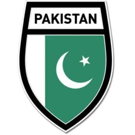 Pakistan Shield Crest Black Wall Window Car Sticker