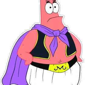 Patrick Star in Majin Buus Clothes vinyl sticker