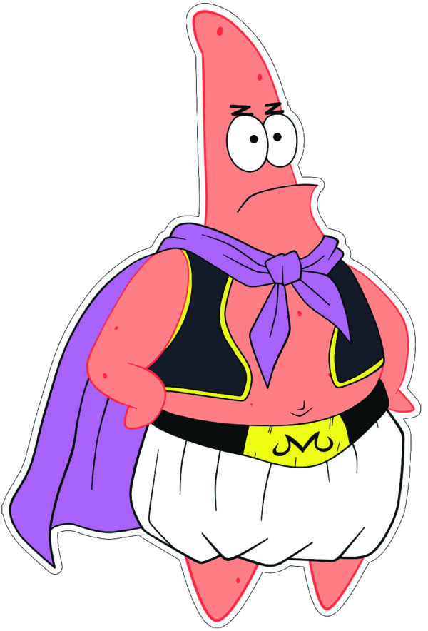 Patrick Star in Majin Buus Clothes vinyl sticker