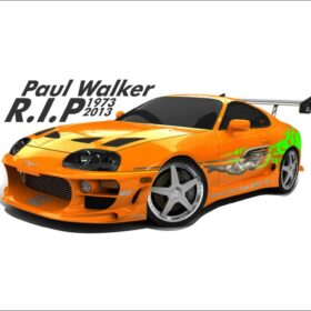 Paul Walker Supra RIP vinyl sticker