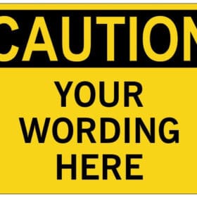 Personalized CAUTION Warning Vinyl Label Sticker