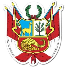 Peru Coat of Arms Emblem Wall Window Car Vinyl Sticker Decal