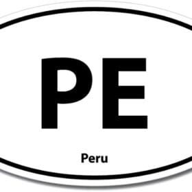 Peru PE Euro Oval Wall Window Car Vinyl Sticker Decal