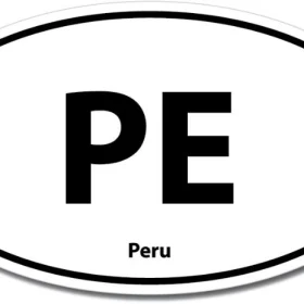 Peru PE Euro Oval Wall Window Car Vinyl Sticker Decal