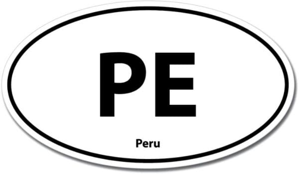 Peru PE Euro Oval Wall Window Car Vinyl Sticker Decal