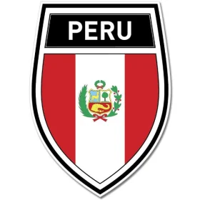 Peru Shield Crest Wall Window Car Vinyl Sticker Decal