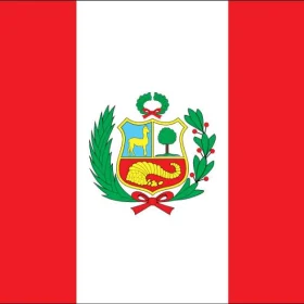 Peru Standard Flag Wall Window Car Vinyl Sticker Decal