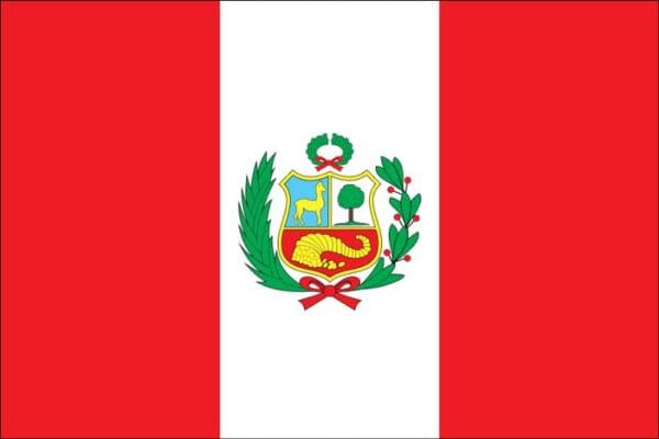 Peru Standard Flag Wall Window Car Vinyl Sticker Decal