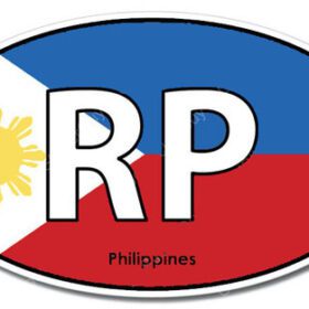 Philippines RP Oval Euro Flag Wall vinyl sticker