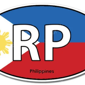 Philippines RP Oval Euro Flag Wall vinyl sticker