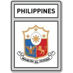 Philippines Crest Coat of Arms Silver Wall Window Car Sticker Decal