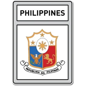 Philippines Crest Coat of Arms Silver Wall Window Car Sticker Decal