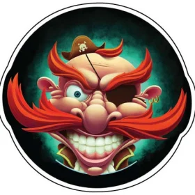 Pirate Barmaley Scary Face Vunyl Sticker