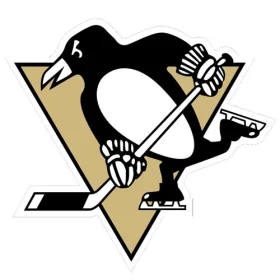 Pittsburgh Penguins Black Stick NHL Team Logo Pritned Vinyl Sticker