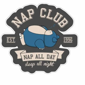 Pokemon Nap Club Snorlax Sleeping Video Game Vinyl Sticker