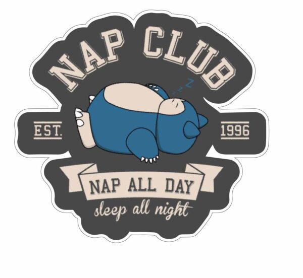 Pokemon Nap Club Snorlax Sleeping Video Game Vinyl Sticker