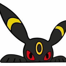 Pokemon Umbreon Peeker vinyl sticker