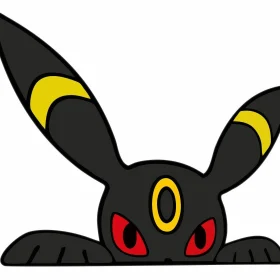 Pokemon Umbreon Peeker vinyl sticker