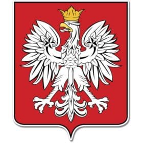 Poland Coat of Arms Emblem Wall Window Car Vinyl Sticker Decal