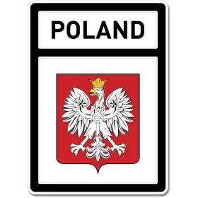 Poland Crest Coat of Arms Black Wall Window Car Sticker Decal