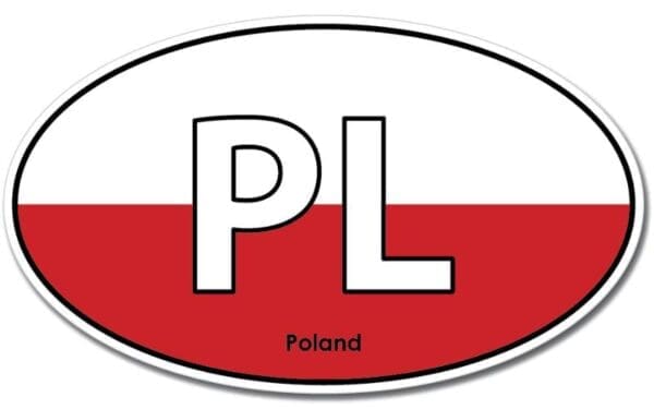 Poland Oval Euro Flag Wall Window Car Vinyl Sticker Decal