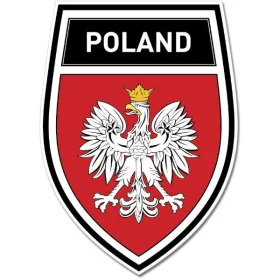 Poland Shield Coat of Arms Emblem Wall Window Car Sticker Decal