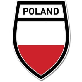 Poland Shield Crest Black Wall Window Car Vinyl Sticker