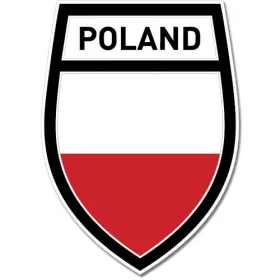 Poland Shield Crest Black Wall Window Car Vinyl Sticker