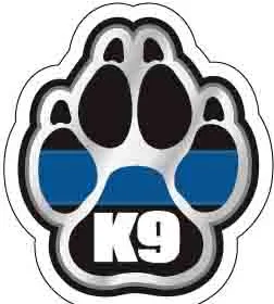 Police K9 Paw Decal K-9 Dog Unit Officer