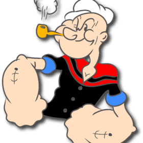 Popeye Character Cartoon Power vinyl sticker