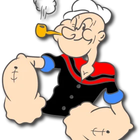 Popeye Character Cartoon Power vinyl sticker