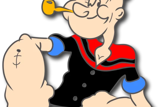 Popeye Character Cartoon Power vinyl sticker
