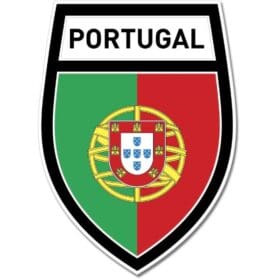Portugal Shield Crest Black Wall Window Car Sticker Decal