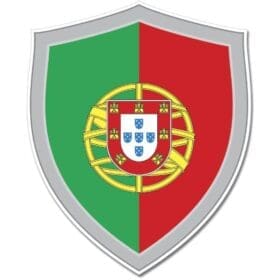 Portugal Shield Flag Wall Window Car Vinyl Sticker Decal
